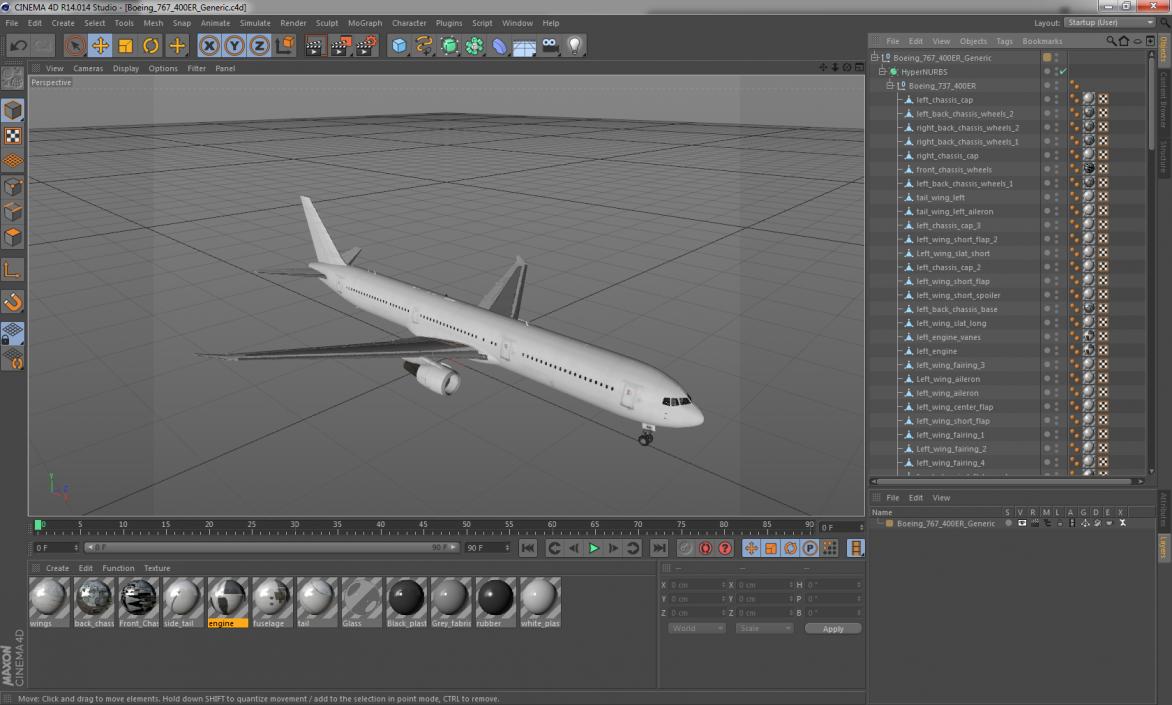 Boeing 767-400ER Generic 3D model