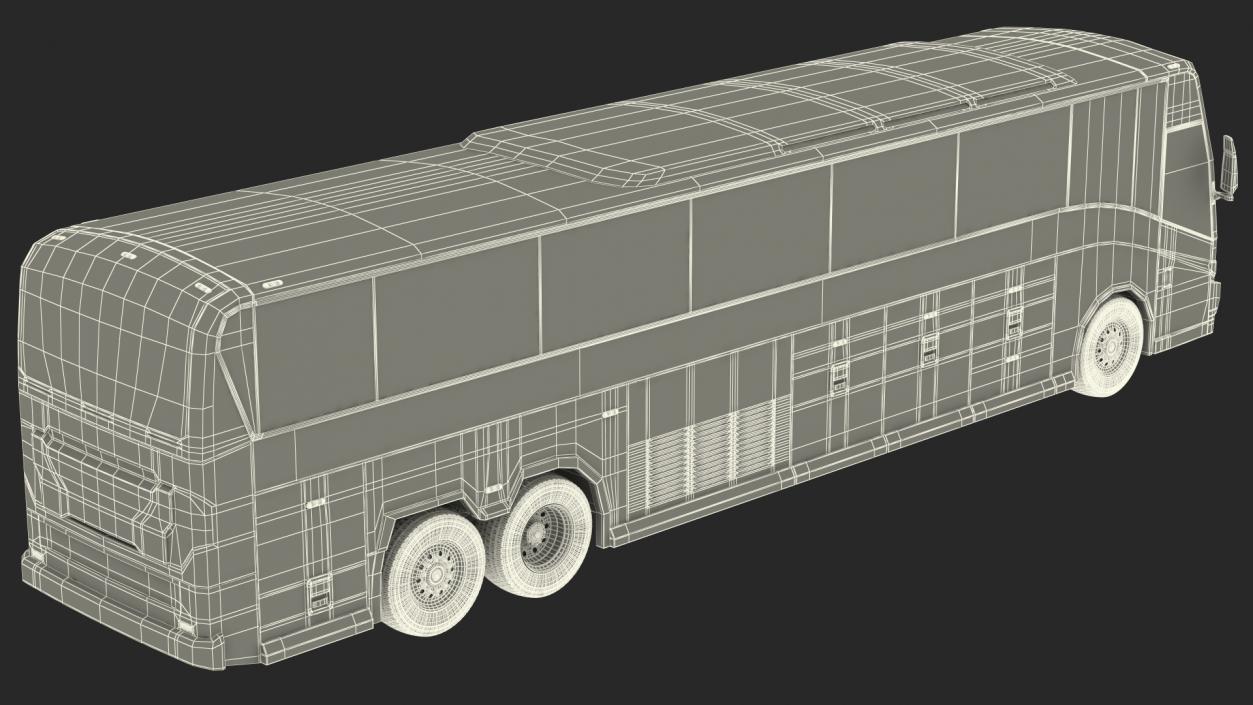 Charter Bus Simple Interior 3D