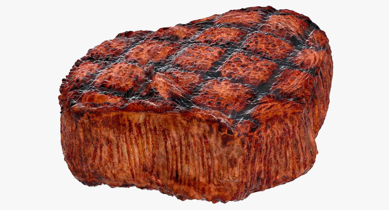3D Grilled Beef Strip Steak Bone Out model