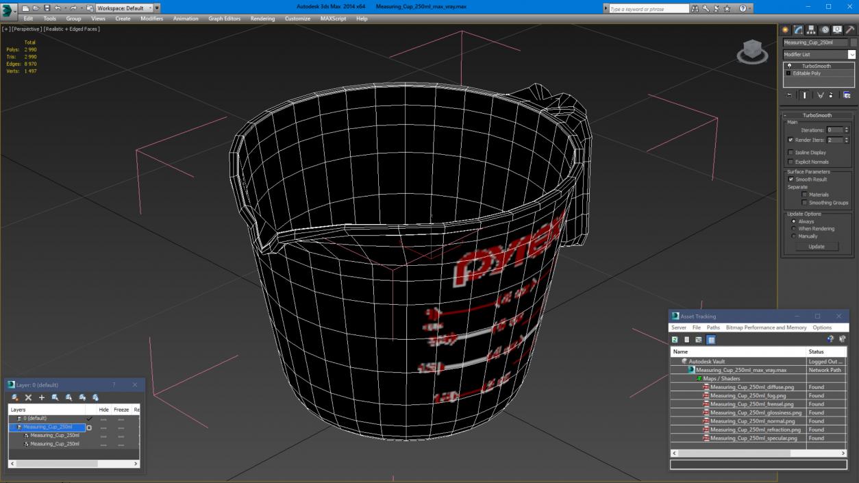 Measuring Cup 250ml 3D model