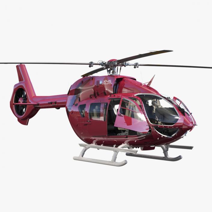 3D Airbus Helicopters H145 with Cockpit Rigged model