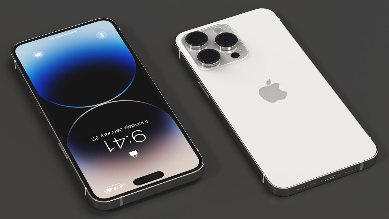 3D model Apple iPhone 14 Pro Max Silver