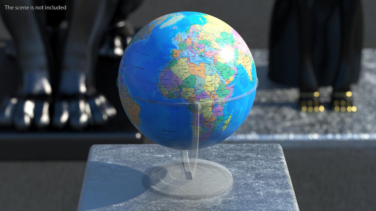 3D Political World Globe