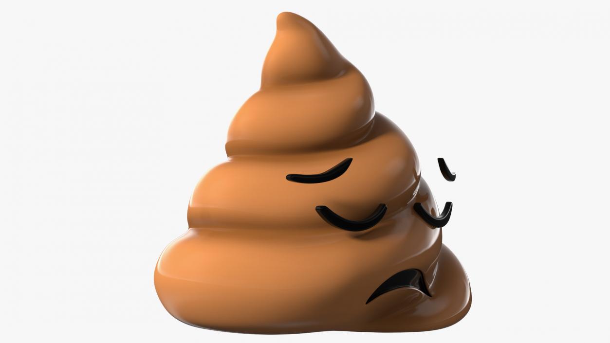 Disappointed Face Poop Emoji Smile 3D model