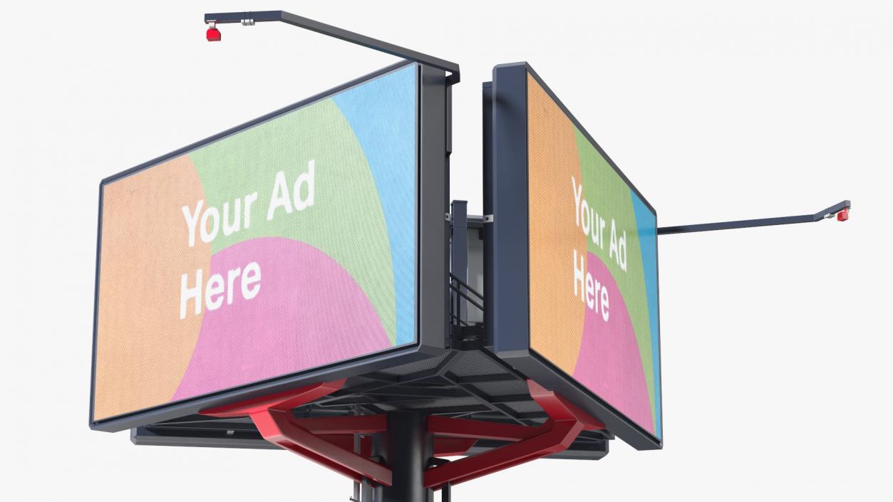 3D Three-Sided Digital Billboard 6x3 model