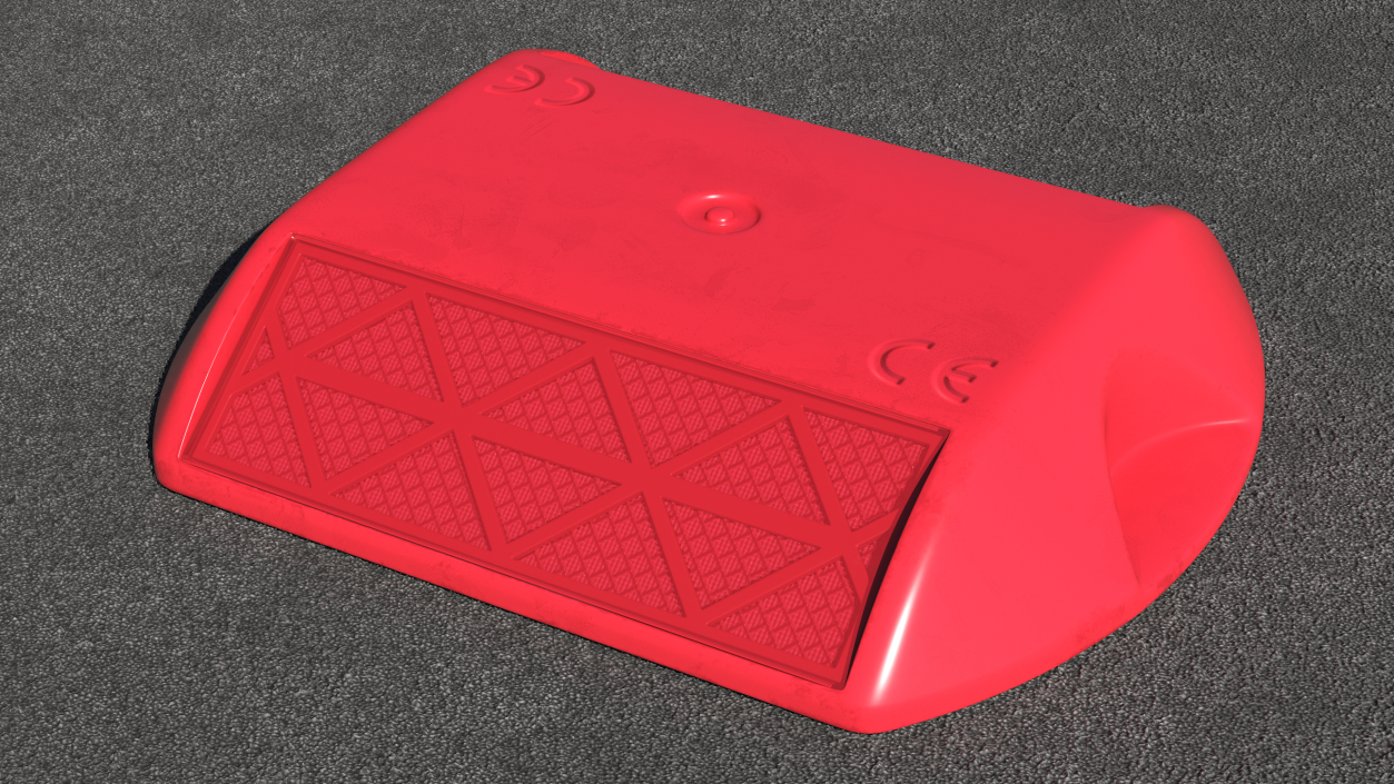 Raised Road Marker Red 3D