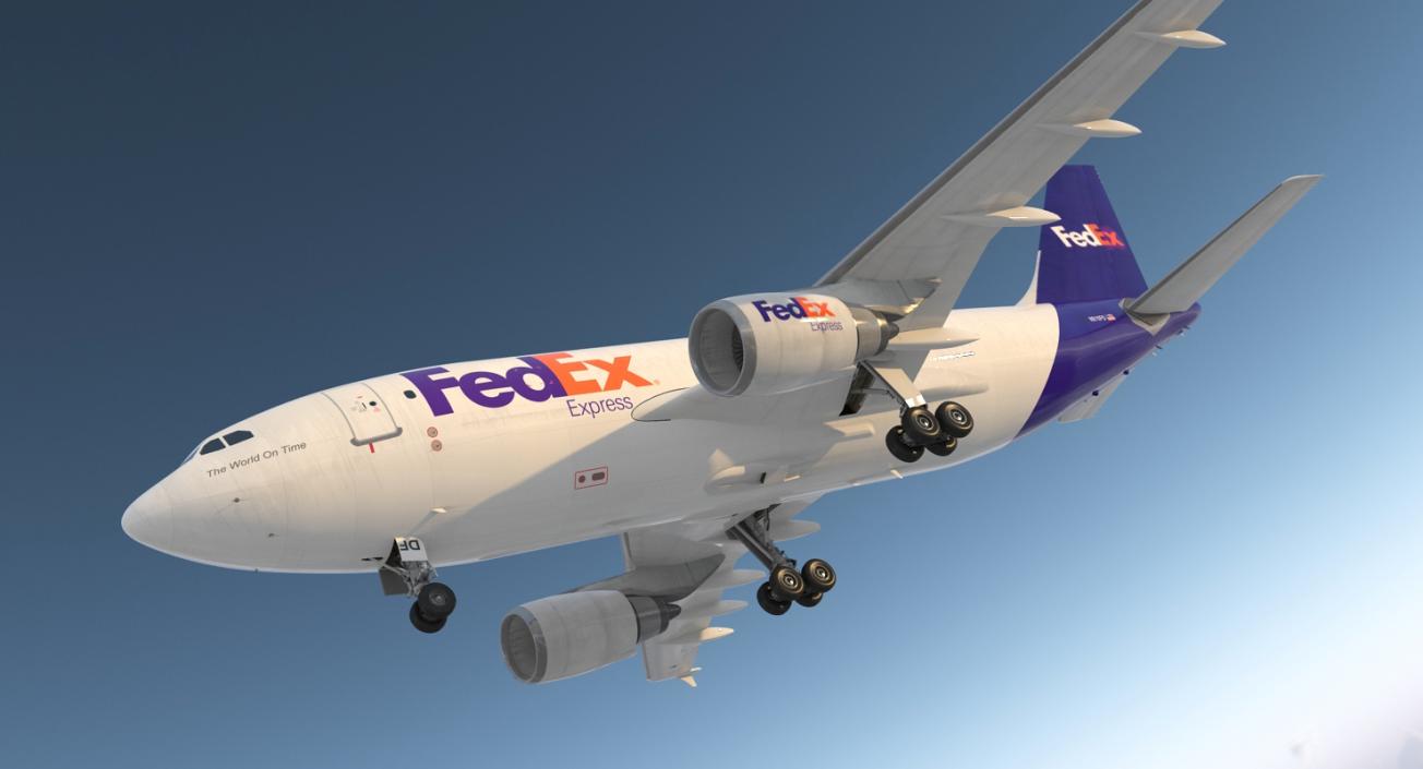 Airbus A310-300F Cargo Aircraft FedEx 3D