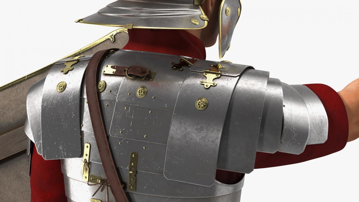 3D Roman Legionnaire A-Pose Fur model
