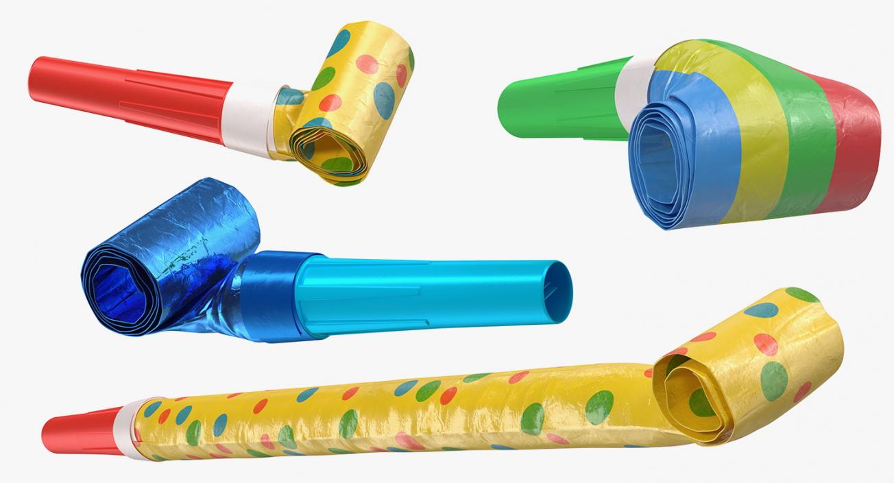 Party Air Whistles Set 3D