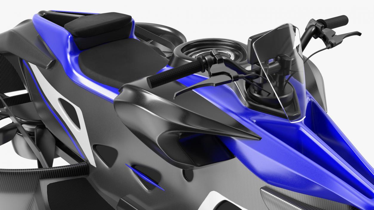 3D Blue Hoverbike XTURISMO model