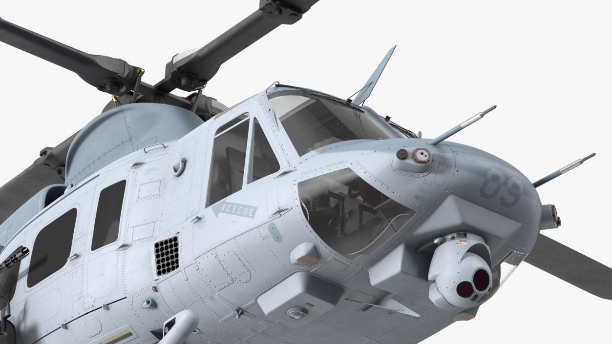 Bell UH1Y Venom Helicopter Rigged for Maya 3D