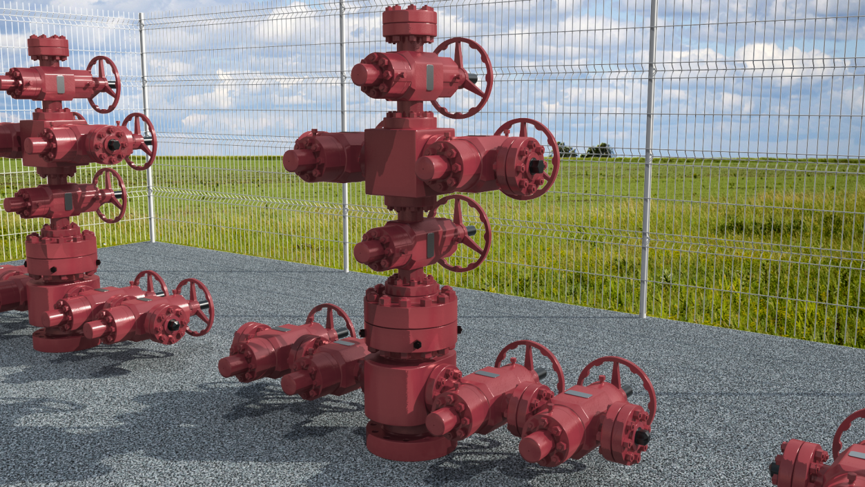 3D Oil Gas Wellhead