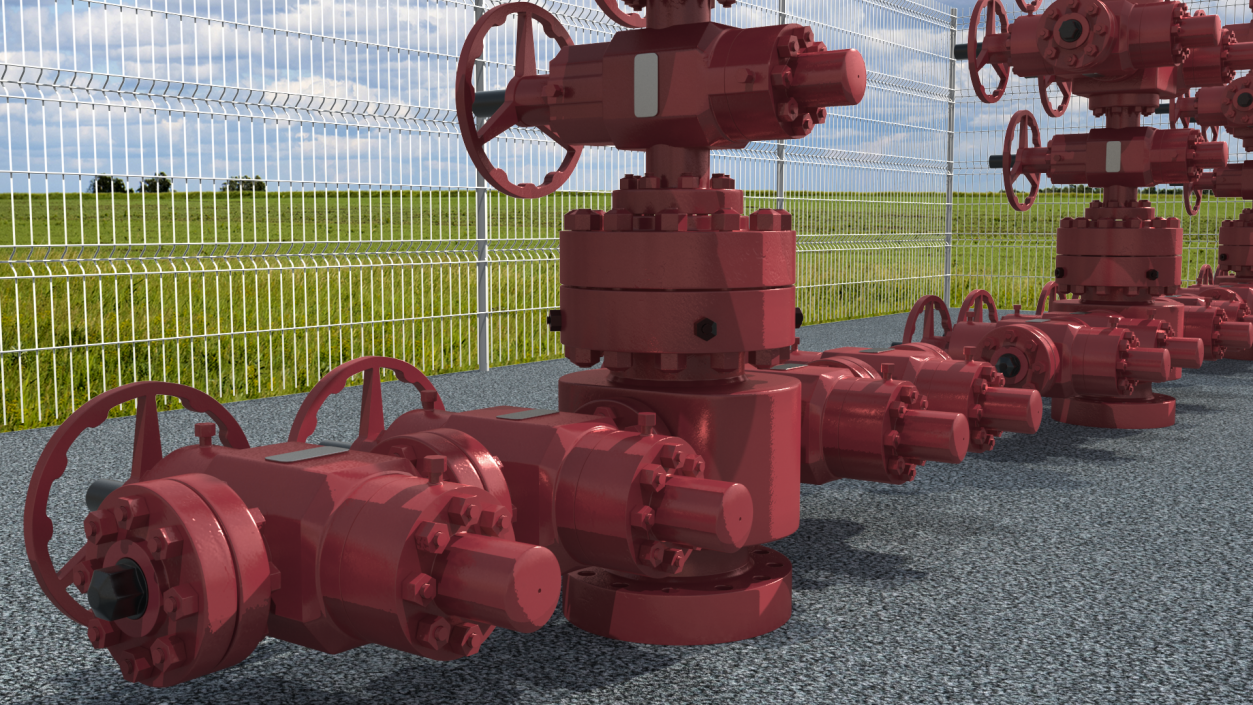 3D Oil Gas Wellhead