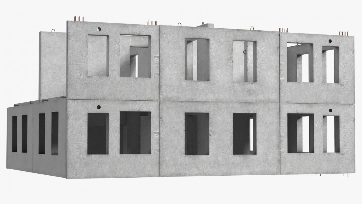 3D Precast Concrete Panel House model