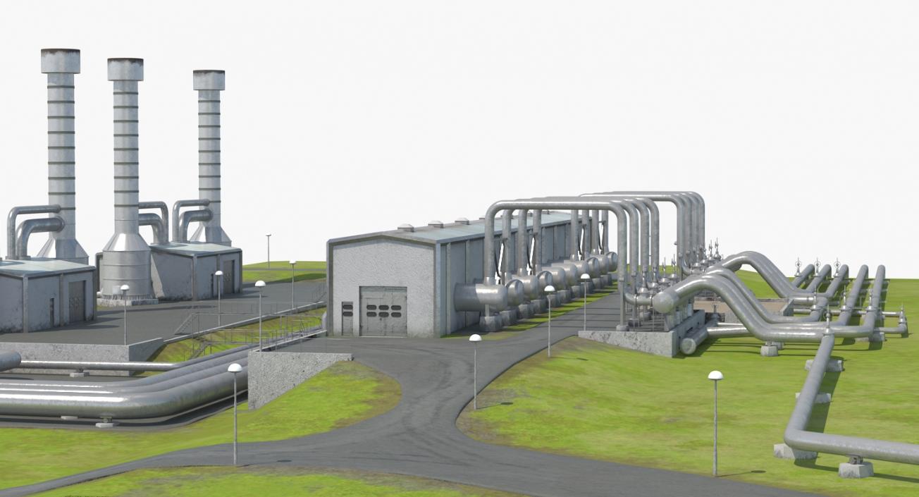 Geothermal Power Plant 3D