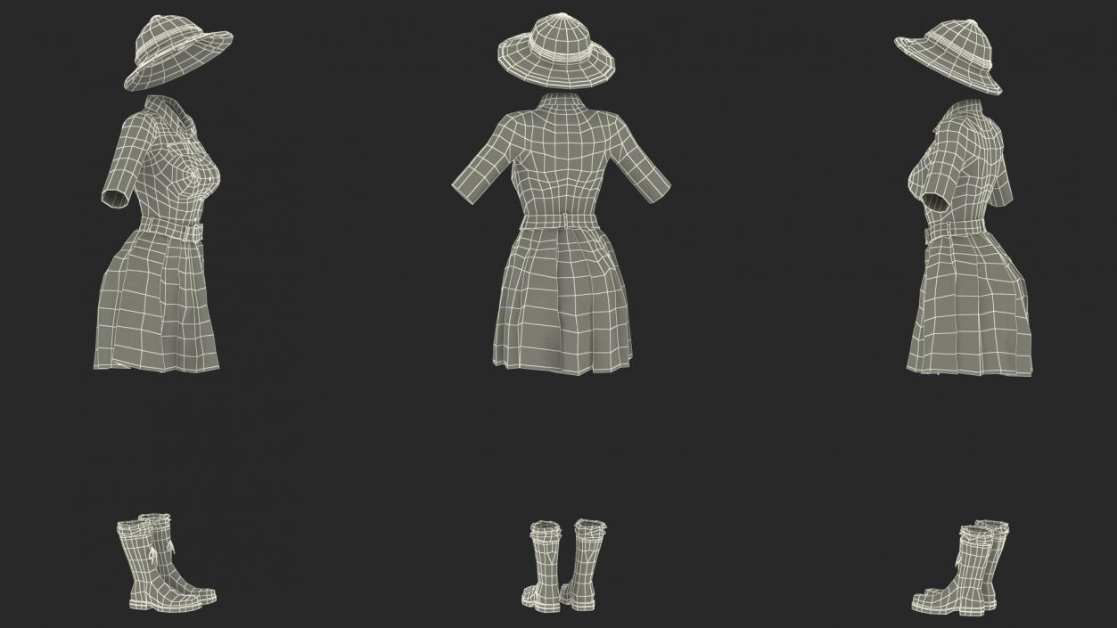 Woman Explorer Costume 3D