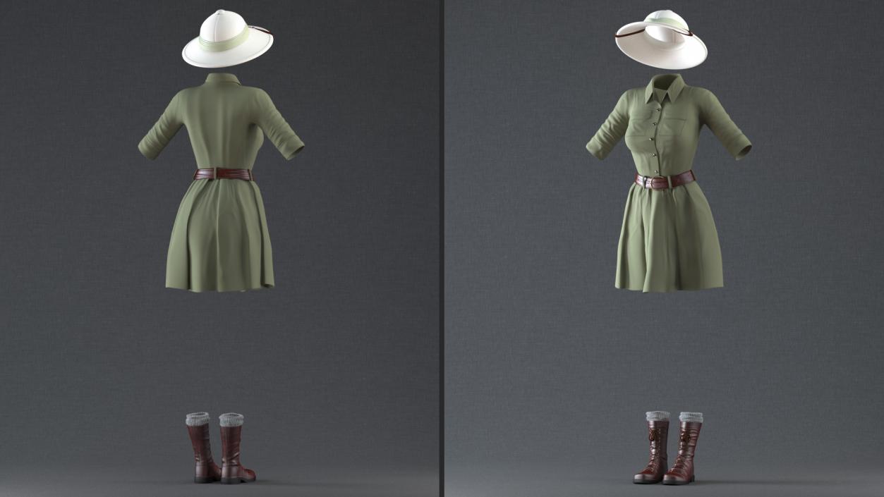 Woman Explorer Costume 3D