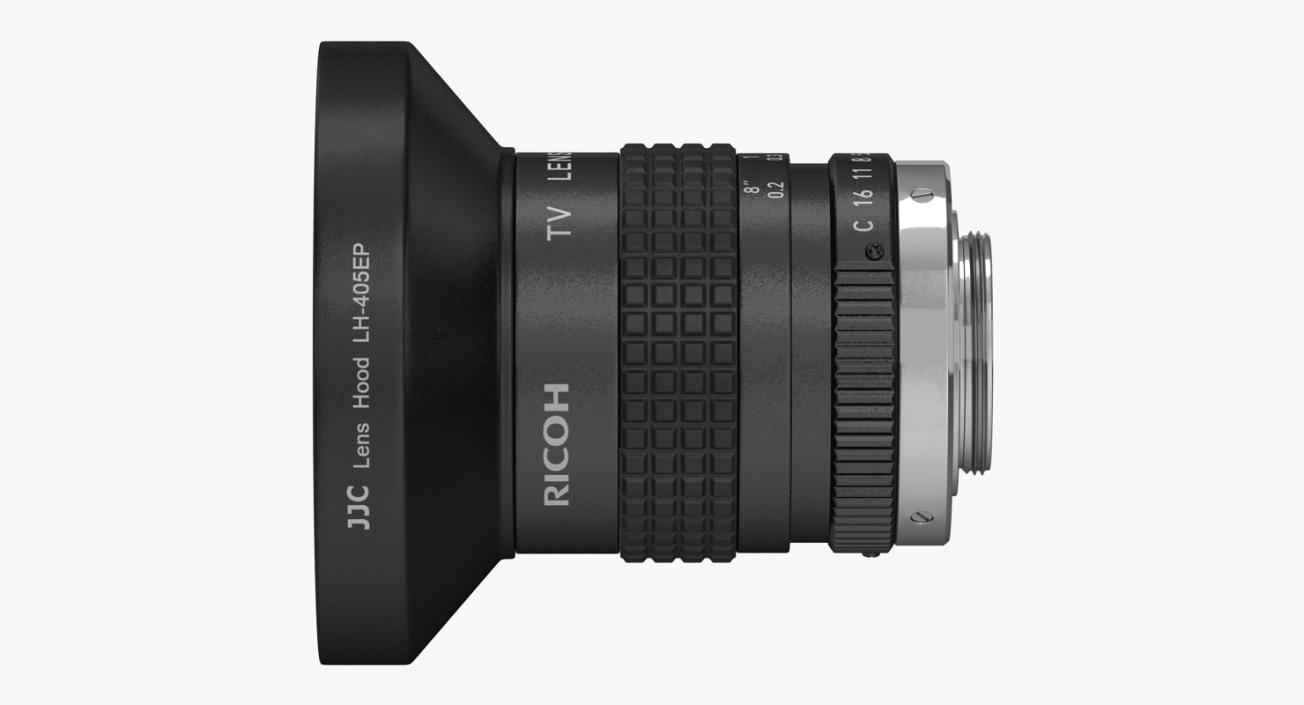Kodak Camera Lenses With Hood 3D model
