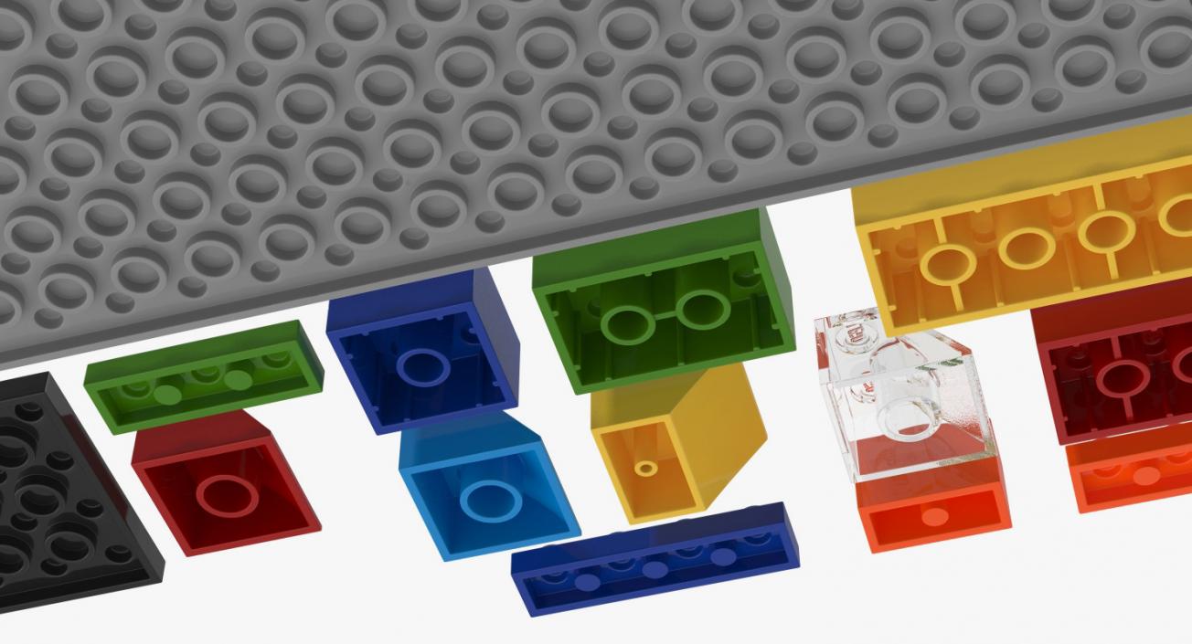 3D Lego Bricks Pieces model