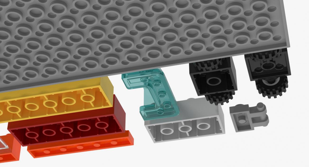 3D Lego Bricks Pieces model