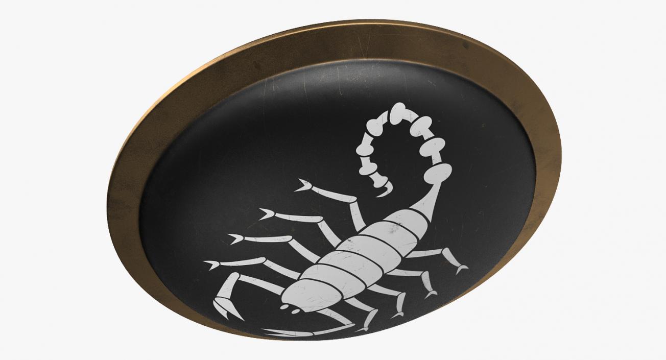 3D Greek Scorpion Shield