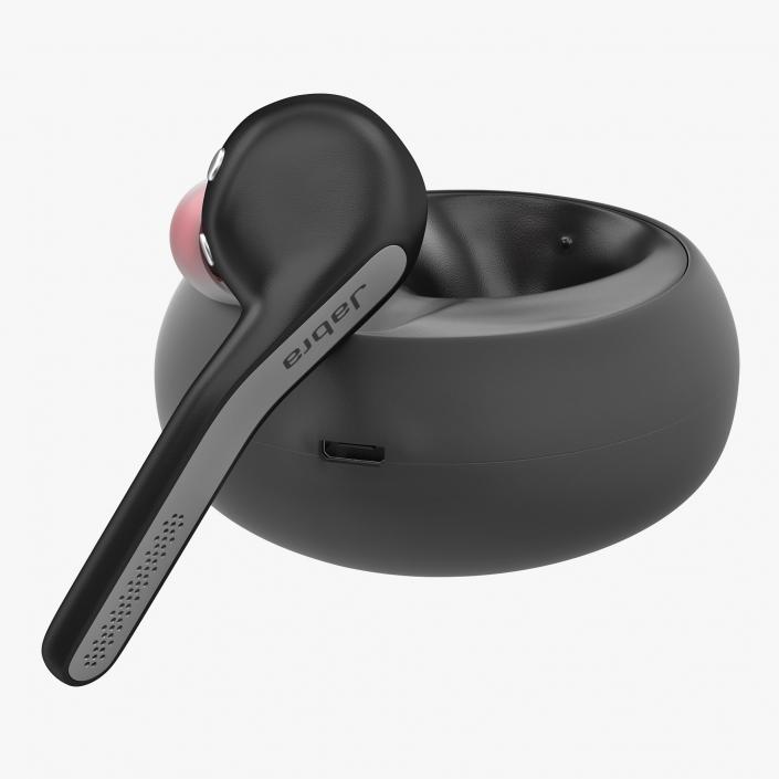 Bluetooth Wireless Headset Jabra Eclipse with Charging Case 3D model