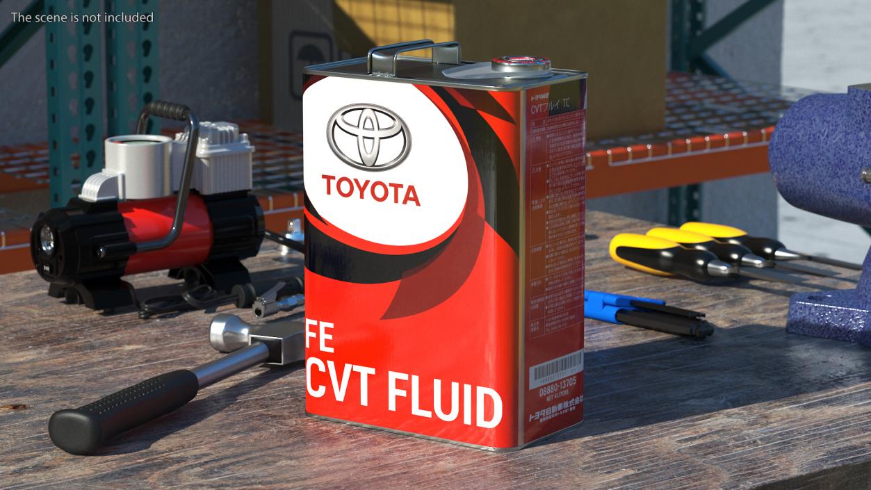 Toyota CVT FLUID 4L Metal Can 3D model