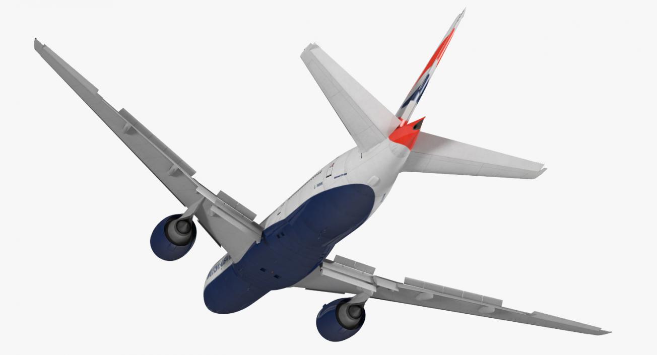 Boeing 777-200 British Airways Rigged 3D