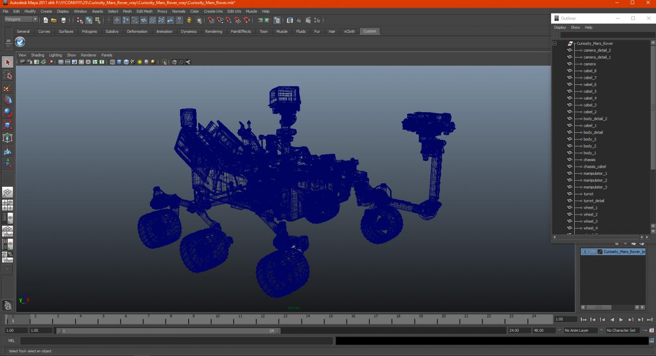3D model Curiosity Mars Rover