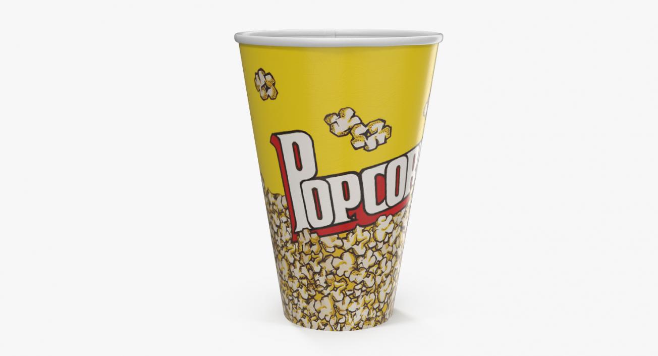 3D Round Paper Popcorn Cup model