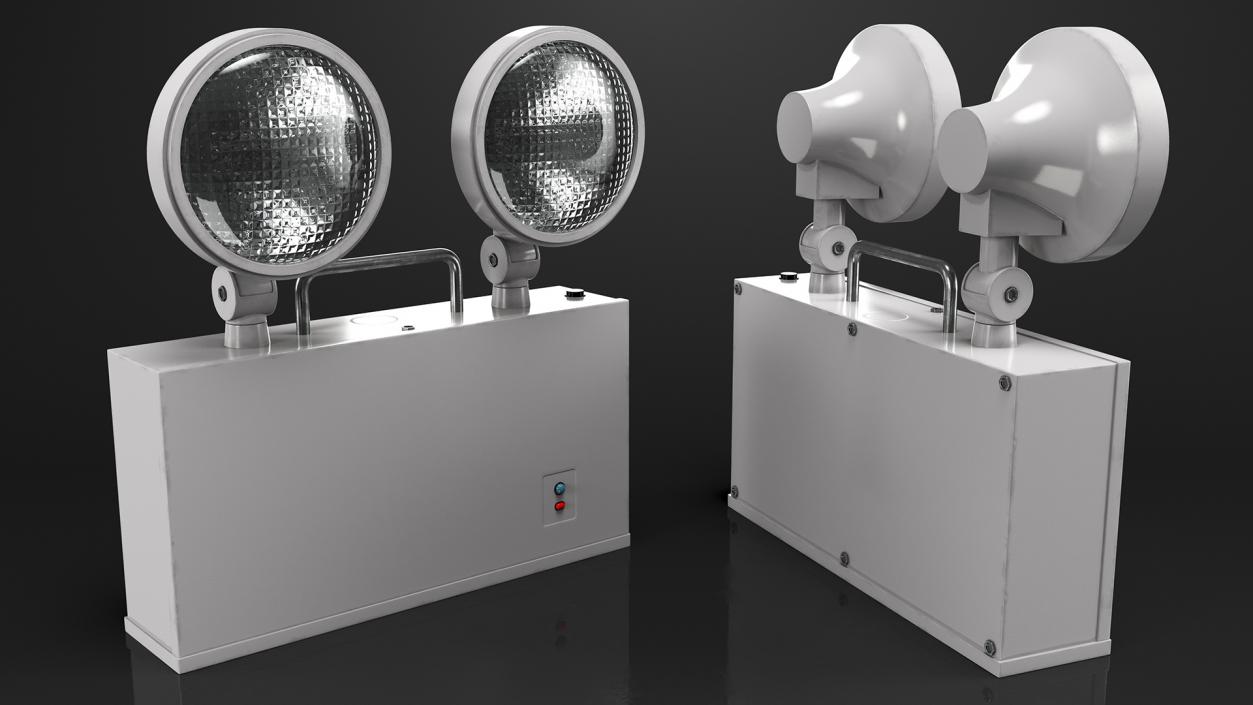 3D Halogen Twin Emergency Light model