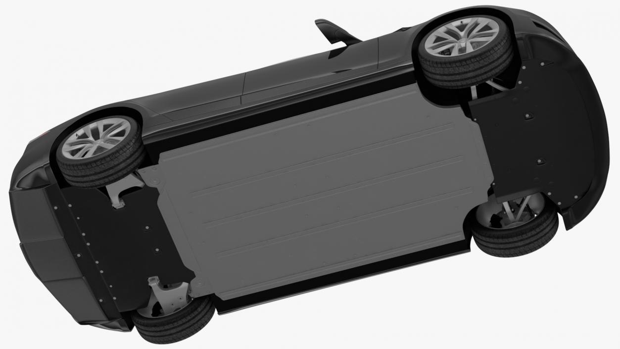 3D model Electric Liftback Sedan Rigged
