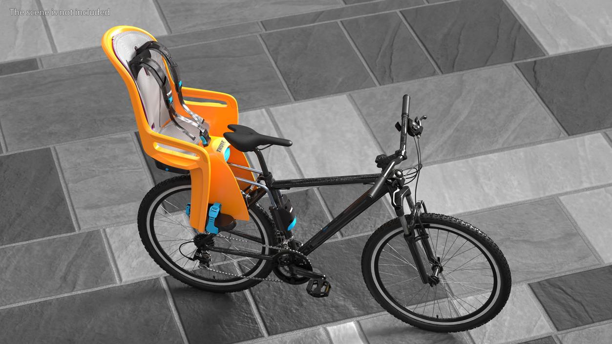 3D Thule RideAlong Child Bike Seat Rigged model