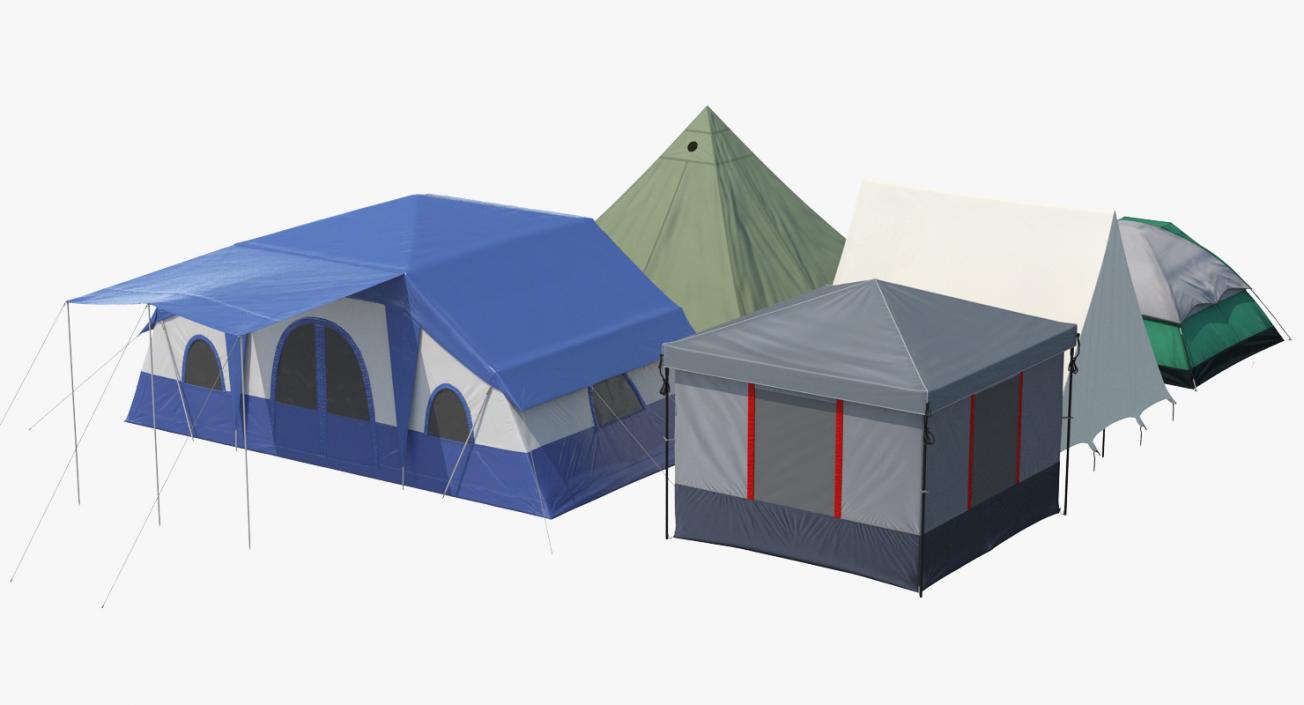 3D Camping Tents Collection 2