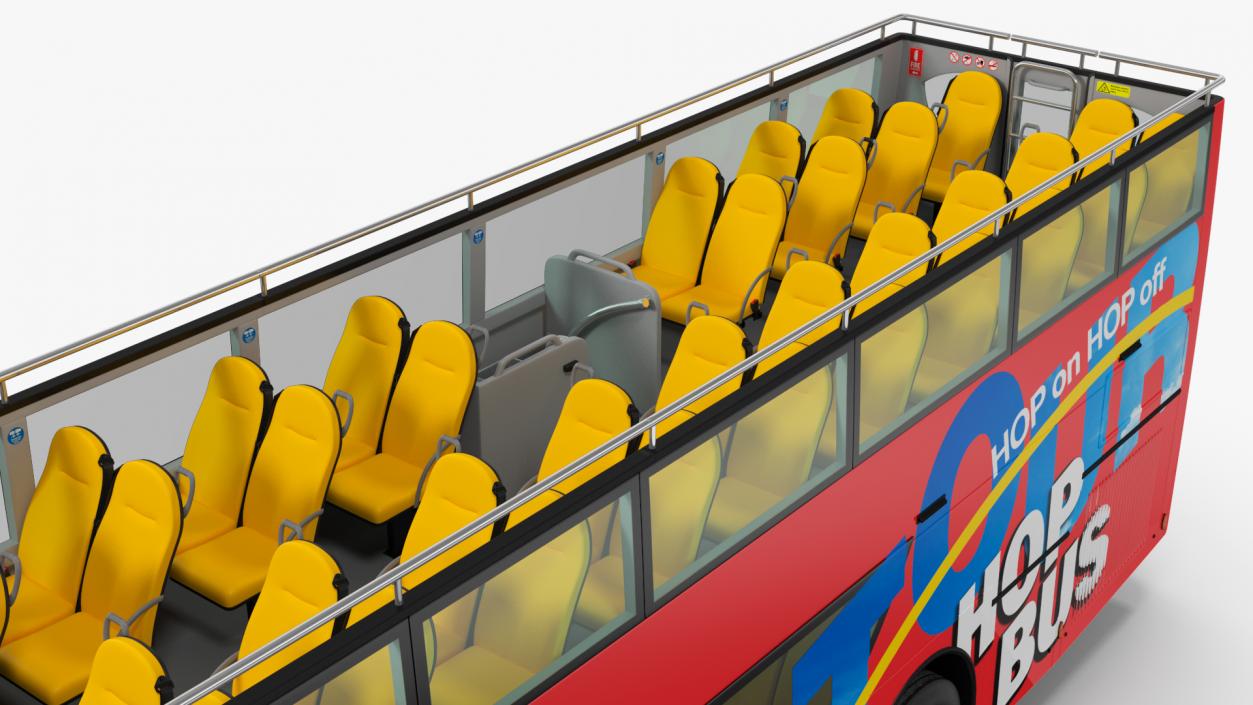 Double Decker Hop-On Hop-Off City Tour Bus 3D