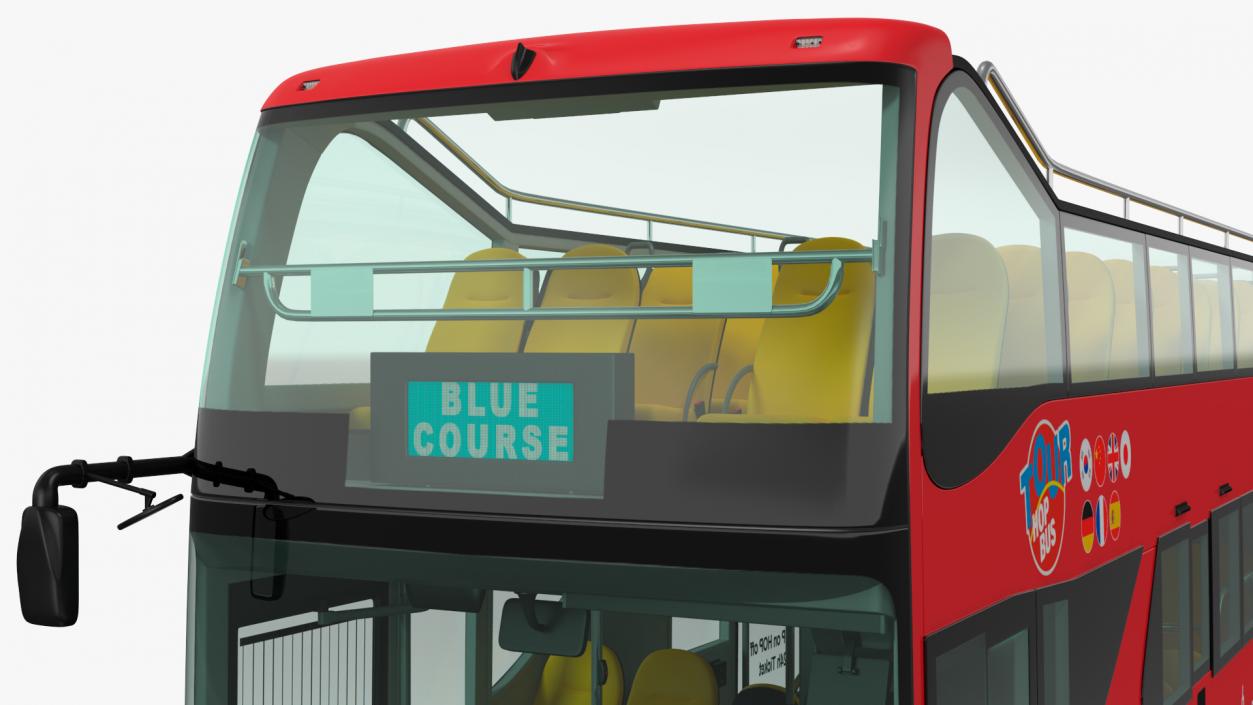 Double Decker Hop-On Hop-Off City Tour Bus 3D