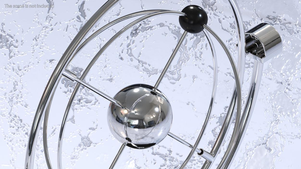 3D Orbital Newton Pendulum Model Rigged