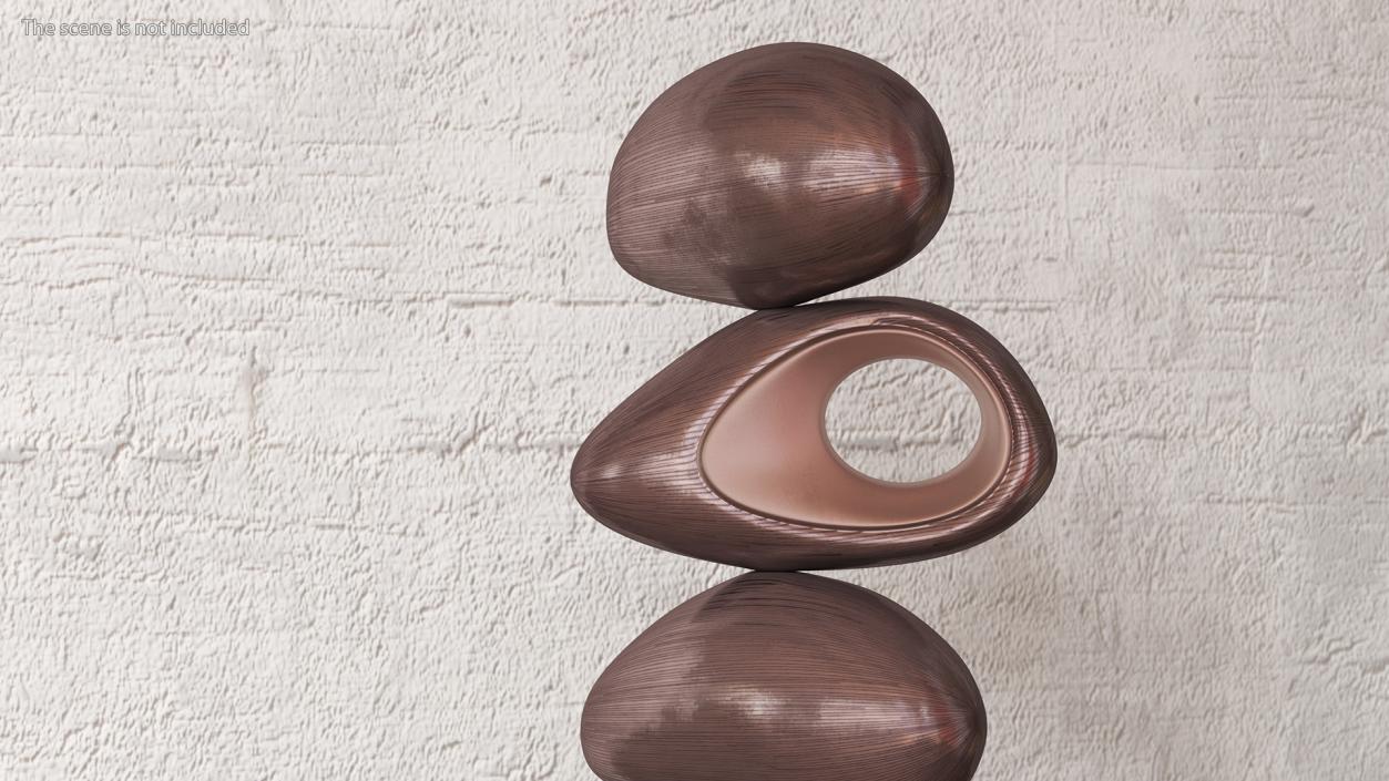 3D model Floating Rock Decor Sculpture Brown