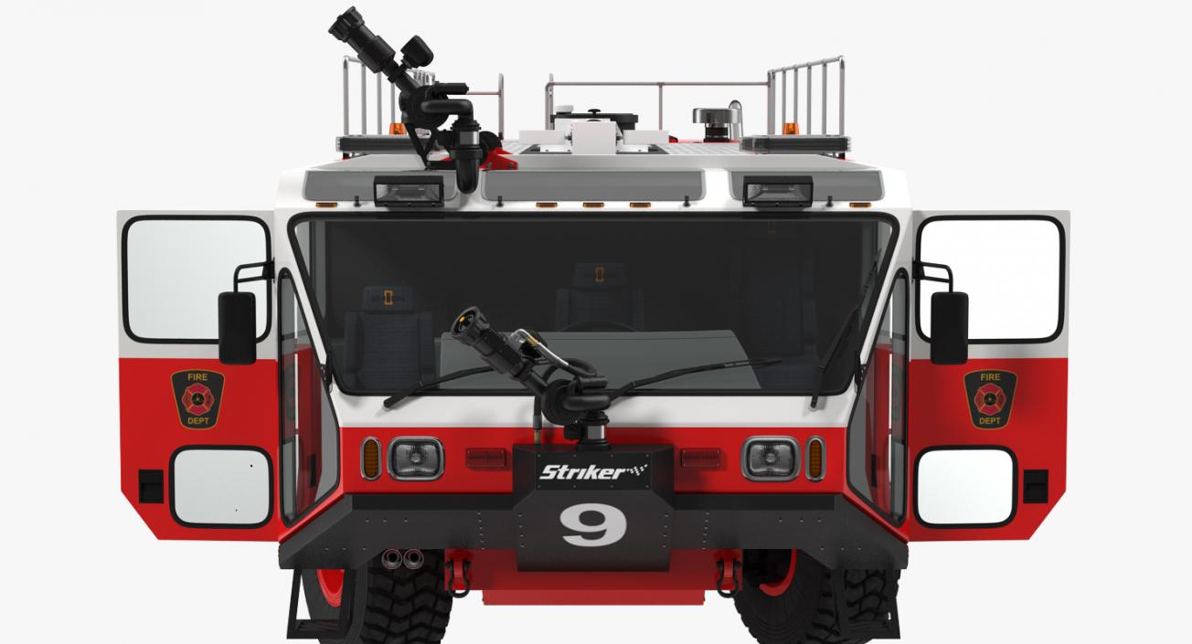 Oshkosh Striker 4500 Airport Fire Truck Toronto Pearson Rigged 3D