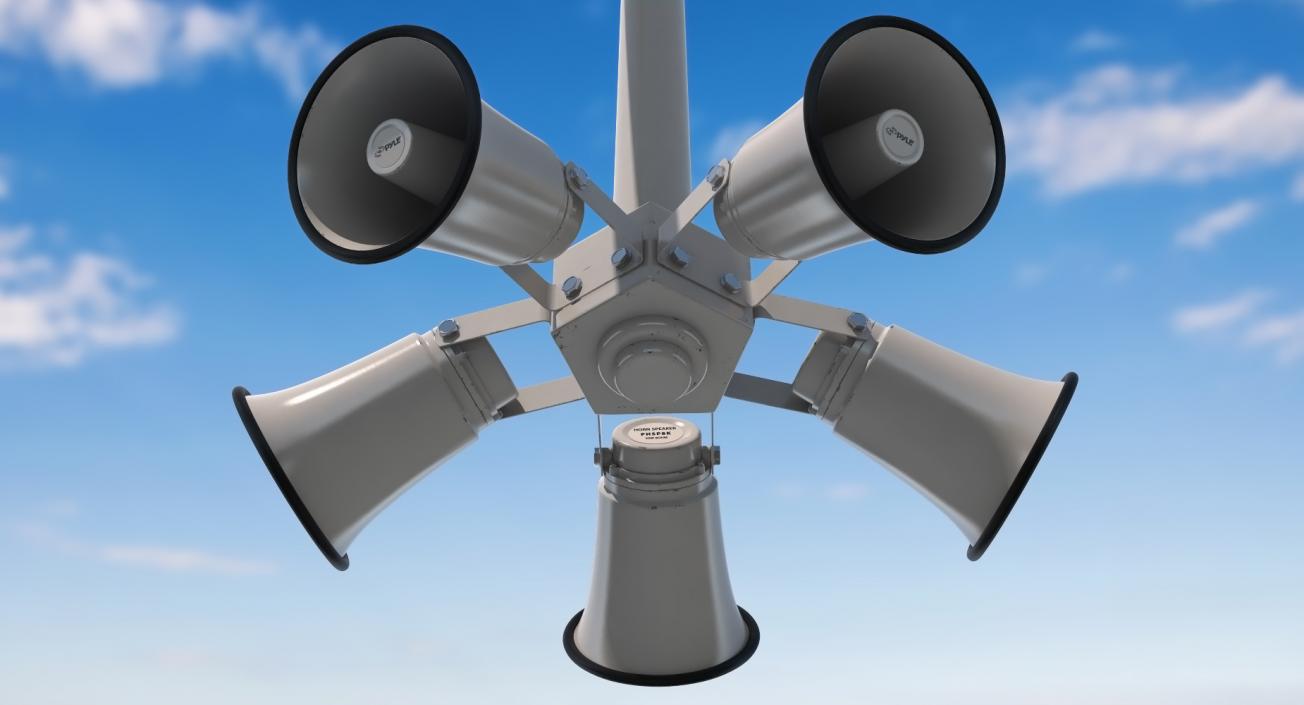 3D model Outdoor Broadcast Horn System Pole Mount