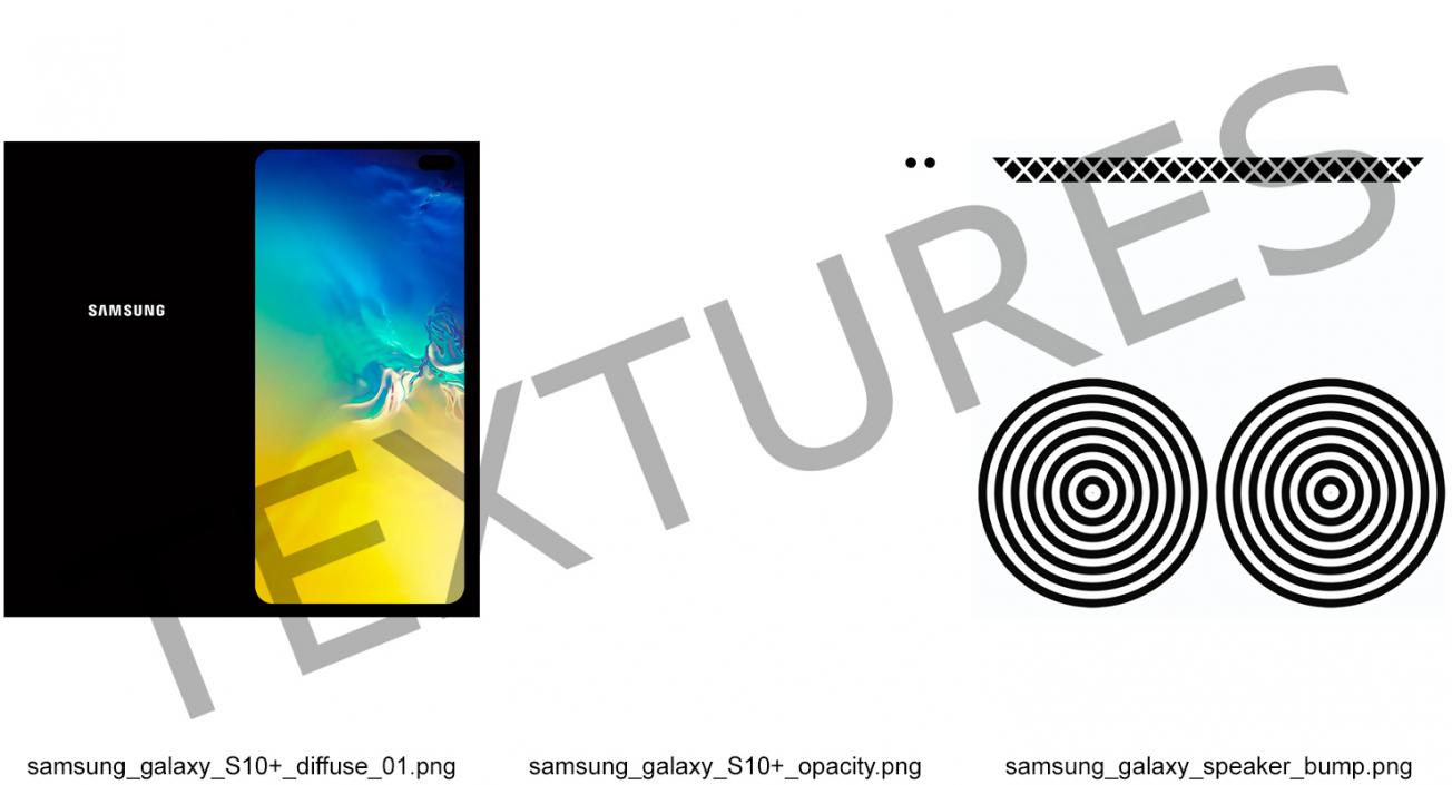 Black Samsung Galaxy S10 Plus 3D model