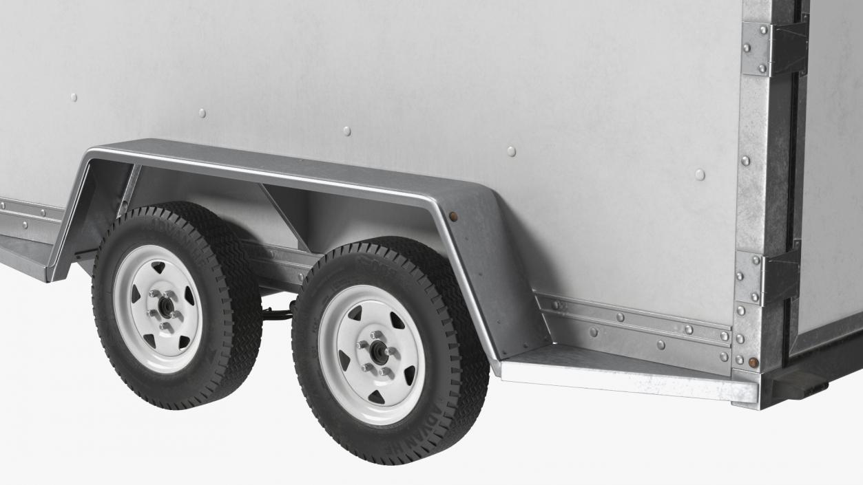 3D 6x12 Cargo Trailer model