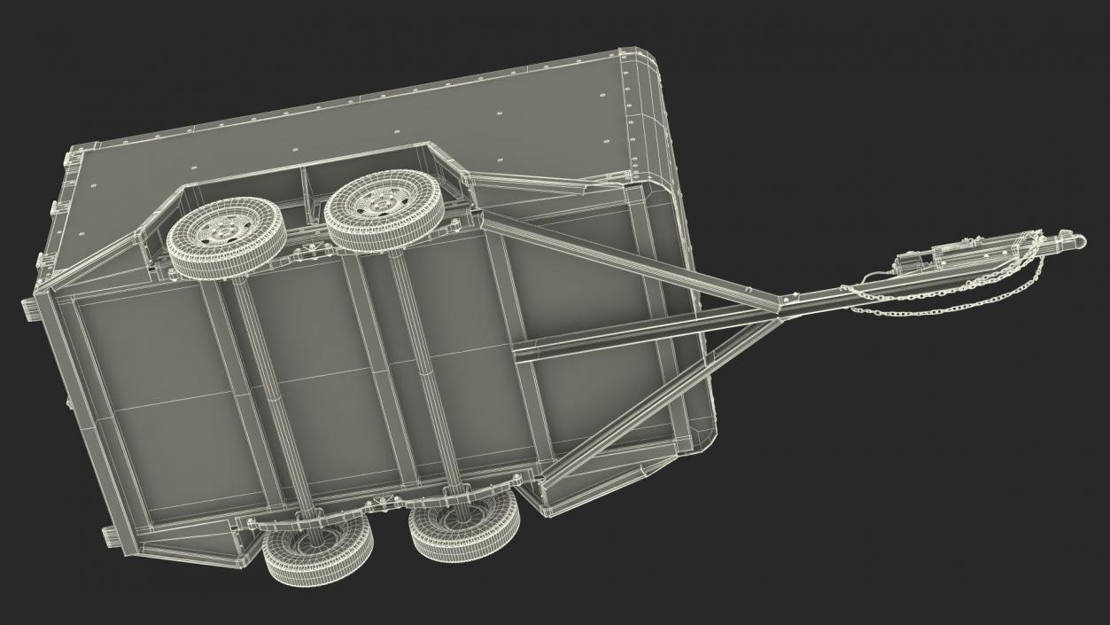3D 6x12 Cargo Trailer model