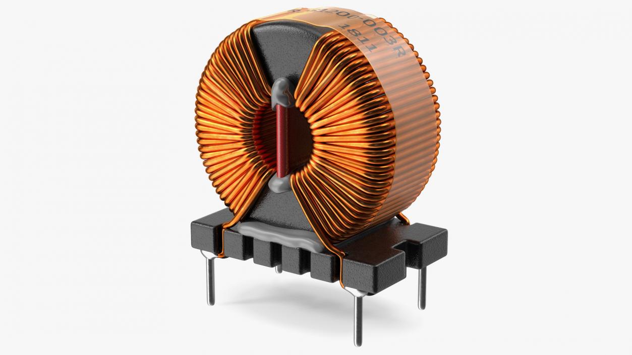3D Common Mode Choke Filter Inductor model