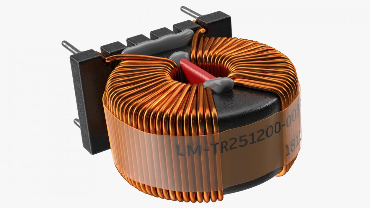 3D Common Mode Choke Filter Inductor model