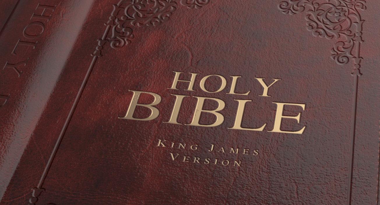 Holy Bible Opened Book 3D