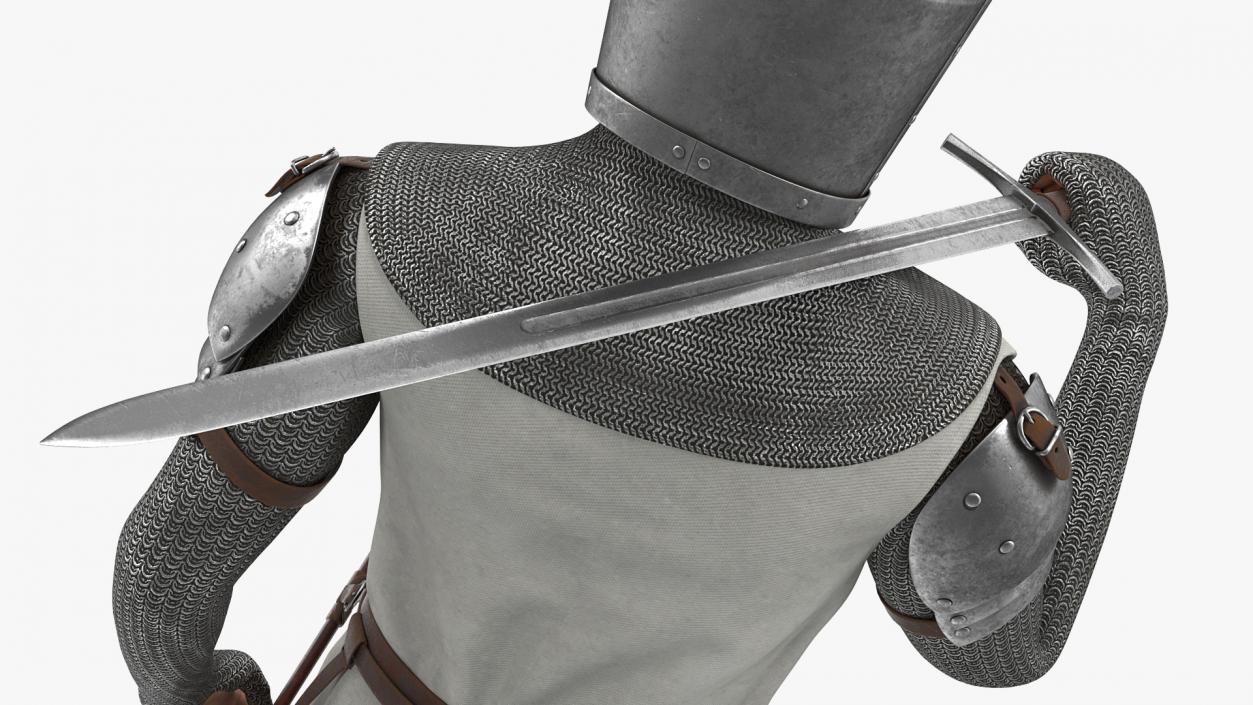 3D model Knight Templar Set Rigged