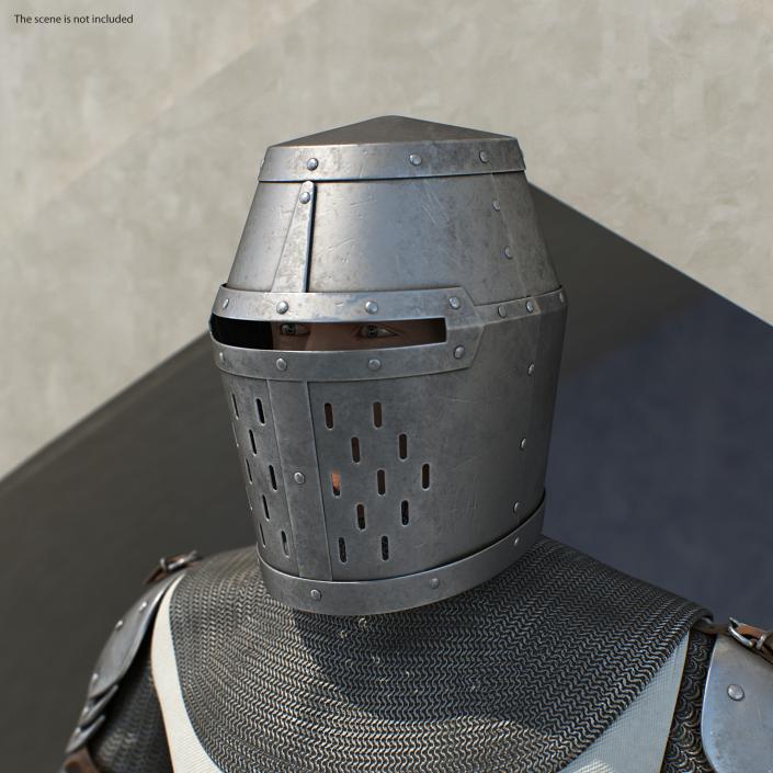 Knight Templar Set Rigged for Cinema 4D 3D model