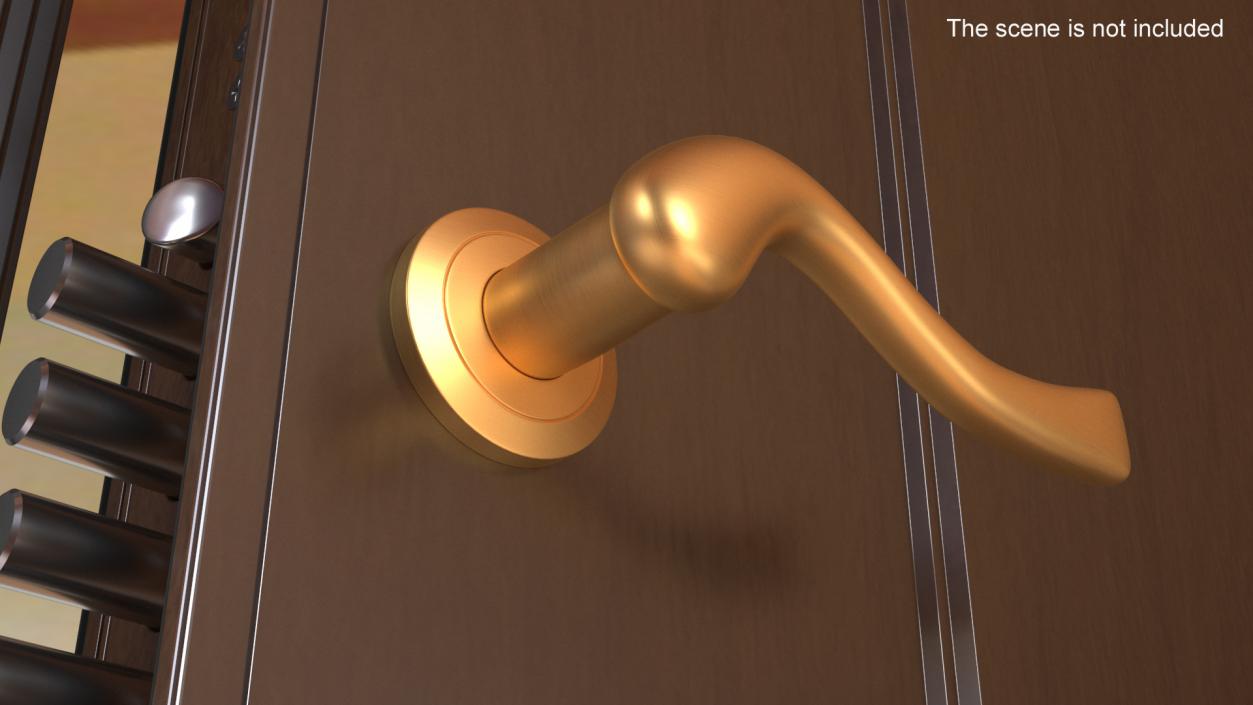 3D Gold Classic Style Door Handles