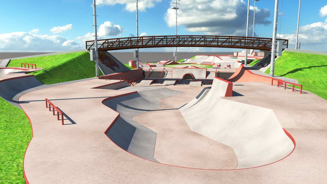 3D model Skateboard Park